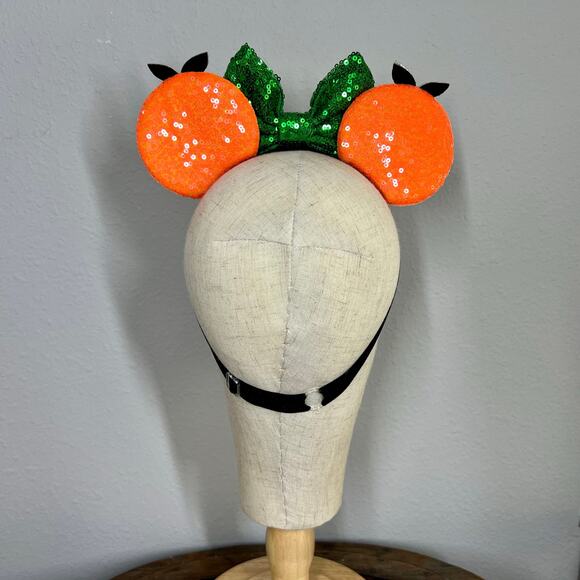 Orange Bird Elastic Minnie Ears | Disney World-Inspired Adjustable Mouse Ears - Picture 4 of 5